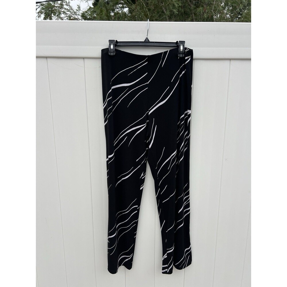 Alfani Women's Wide Leg Pull On Pants Size Medium Black White